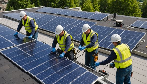Comment se déroule la pose de panneaux solaires ?