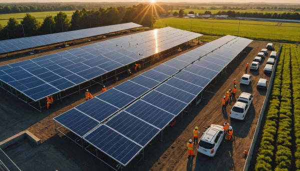 Sécuriser son chantier de panneaux photovoltaïques